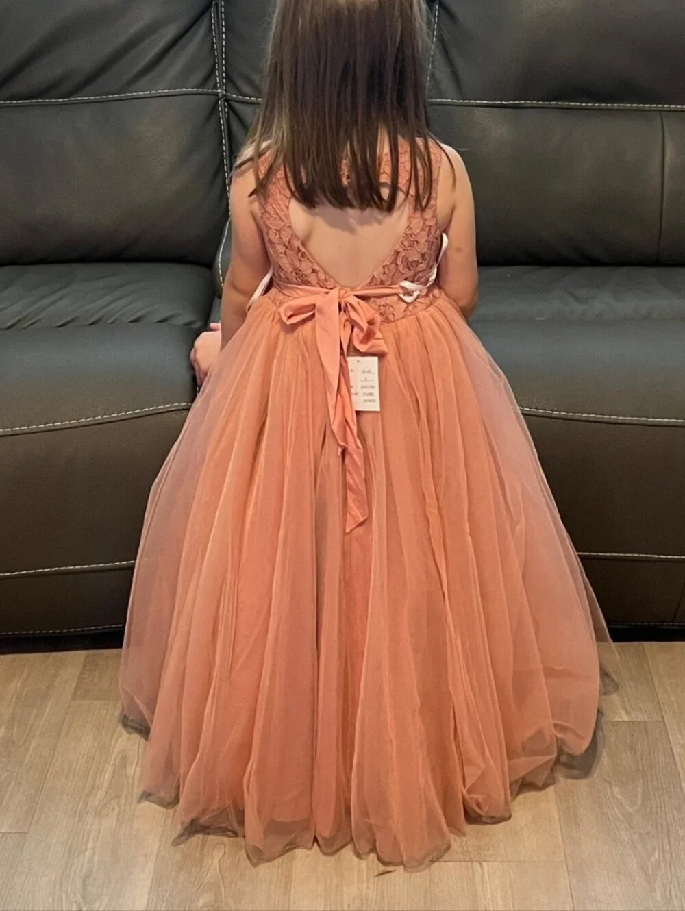Ball Gown Flower Girl Dress with Heart CutoutSTYLE# RK1368 BALLET - Picture 2 of 3